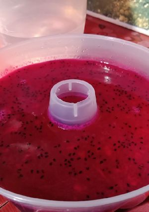 Foto resep Puding buah naga(cemilan mpasi 17month)