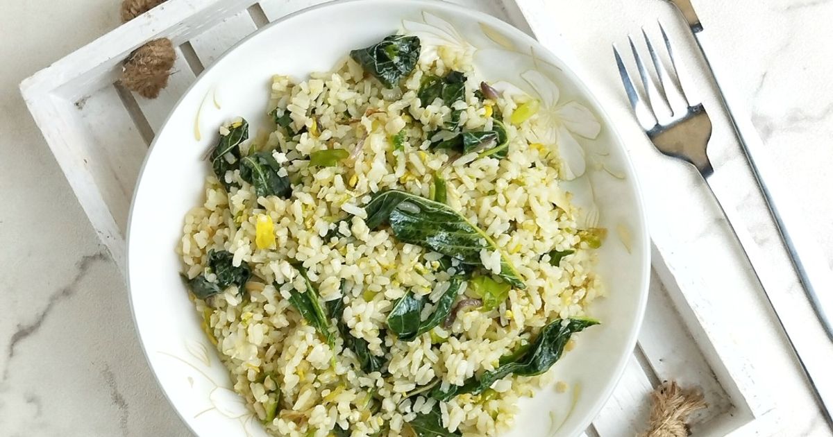 Nasi Goreng Bayam Cabe Hijau