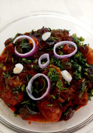 A picture of Masala Brinjal.