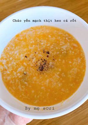 Hình của món Cháo yến mạch thịt heo cà rốt.