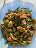 Tumis Kacang Panjang Bakso dan Tempe