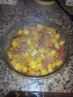 Una foto de Chorizos en su salsa