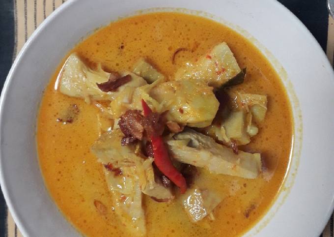 Ternyata ini lho! Resep praktis membuat Gulai Nangka/ Gori dijamin lezat