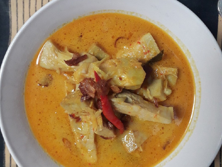 Ternyata ini lho! Resep praktis membuat Gulai Nangka/ Gori dijamin lezat