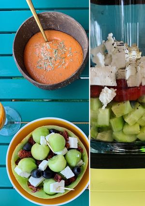 Une photo de Doux gaspacho aux poivrons