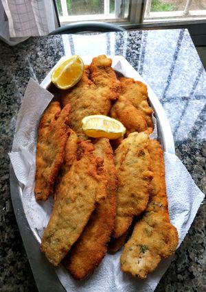 Una foto de Milanesas de Corvina