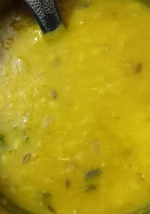 A picture of Yellow moong daal.