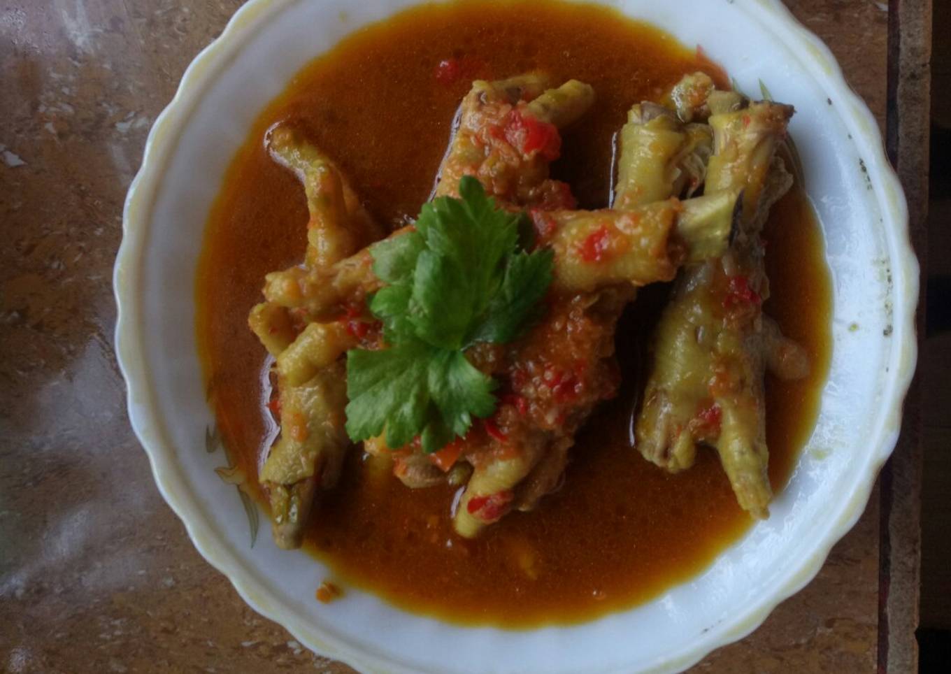 Ceker ayam mercon saus tiram