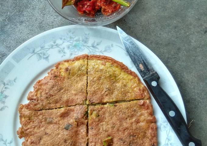 Resep Telur dadar ala RM Padang dan sambal terasi yang Enak