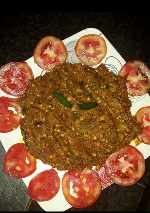 A picture of Village style baingan ka bharta # meal challenge #lunch.