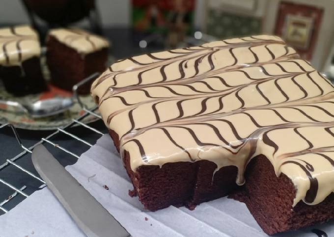 Bagaimana cara membuat Brownies kukus tiramisu glaze 💕 dijamin lezat