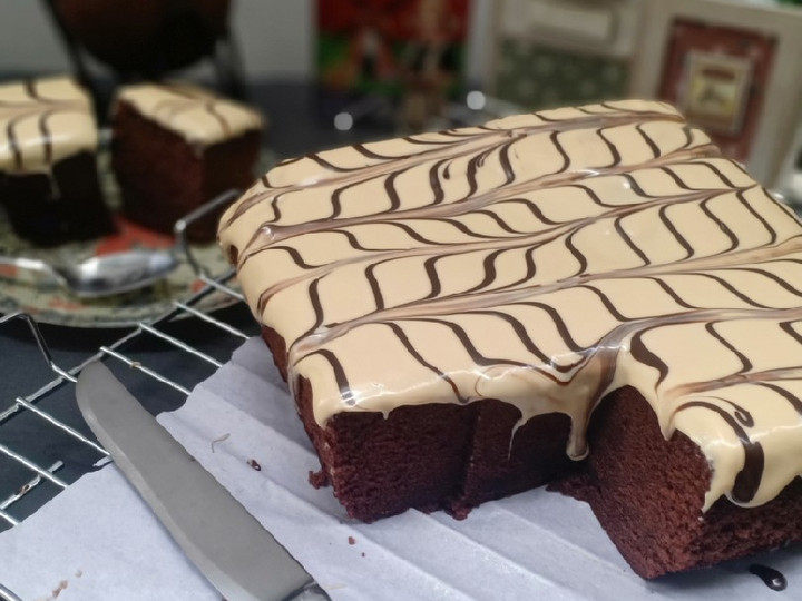  Bagaimana cara membuat Brownies kukus tiramisu glaze 💕 dijamin lezat
