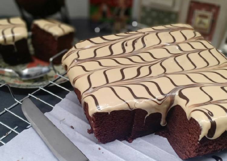 Brownies kukus tiramisu glaze 💕