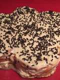 Tarta flor de buttercream de café