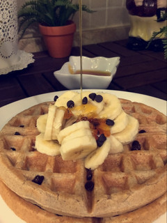 صورة لوصفة وافلز بطريقة صحيه 👌🏻