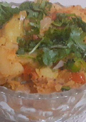 A picture of Goan Style Potato Sukhi Bhaji.