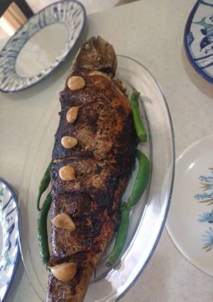 عکسی از دستور سبزی پلو با ماهی شکم پر عید ما🐟