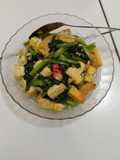 Tumis Caisin tahu ala anak kost
