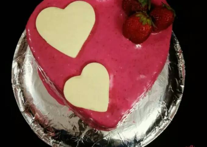 Recipe of Speedy Strawberry Cake - without Egg and Oven