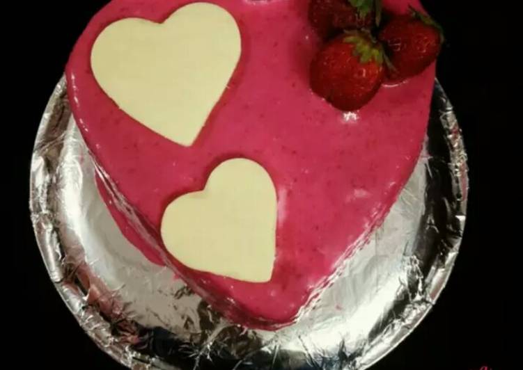 Strawberry Cake - without Egg and Oven