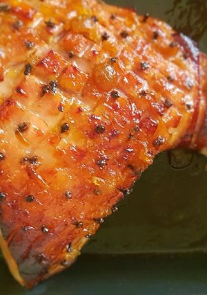 Karácsonyi sonka sárgabarack mázzal recept fotója