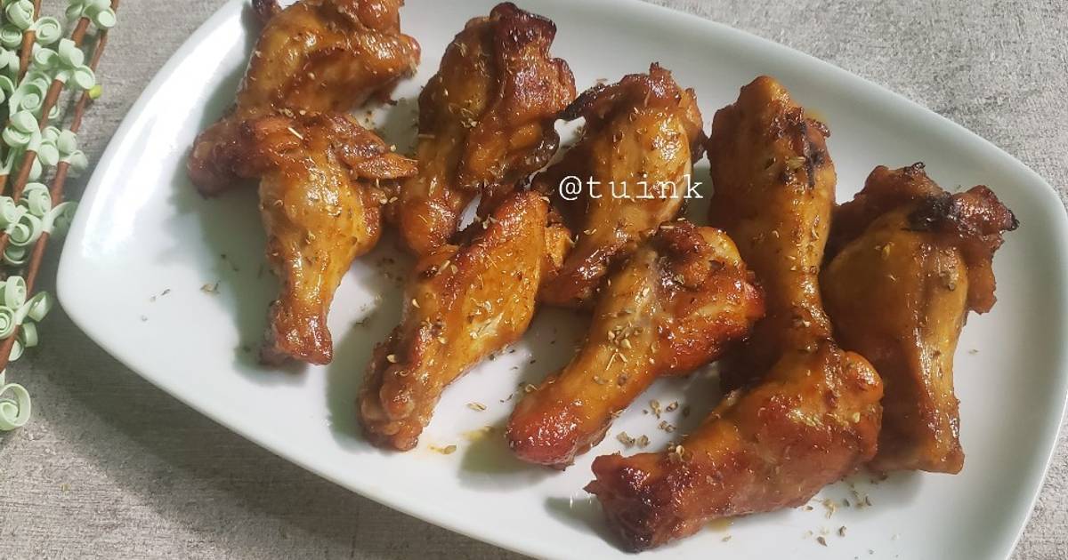 Resep Sayap Ayam Panggang Bumbu Saus Oleh Tunik Cookpad