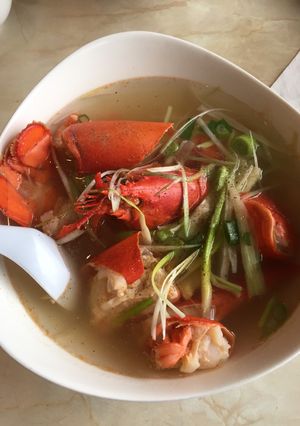 Hình của món Hủ tiếu tôm cấp tốc.