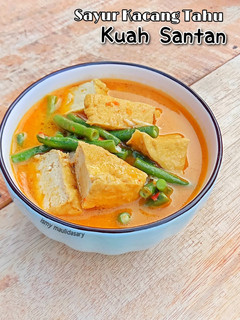 Foto resep Sayur Kacang Tahu Kuah Santan