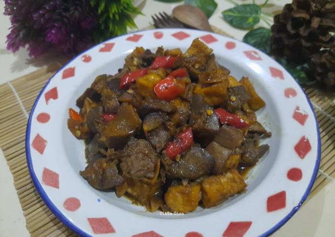 Sambal Goreng Ampela Ati dan Tahu (BUMBU IRIS)