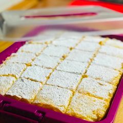 A picture of Amie’s BROWNIEs (but) with white chocolate.