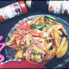 Highway Style Masala Fries A picture of Highway Style Masala Fries.