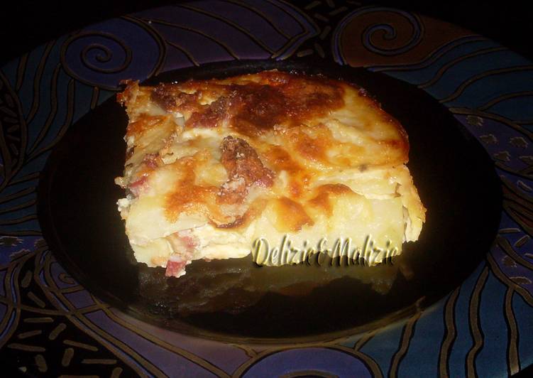 Simple Way to Prepare Fatto in casa Parmigiana di patate alla carbonara #ciacksicucina #cookpad