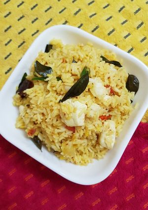 A picture of Achari Mango Rice.