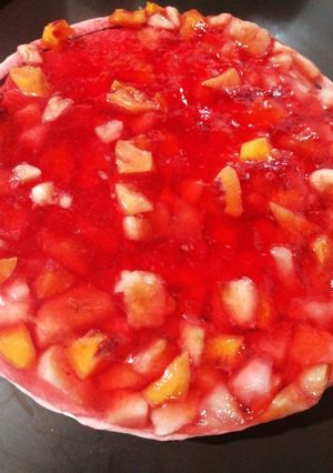 Una foto de Aspic de frutas