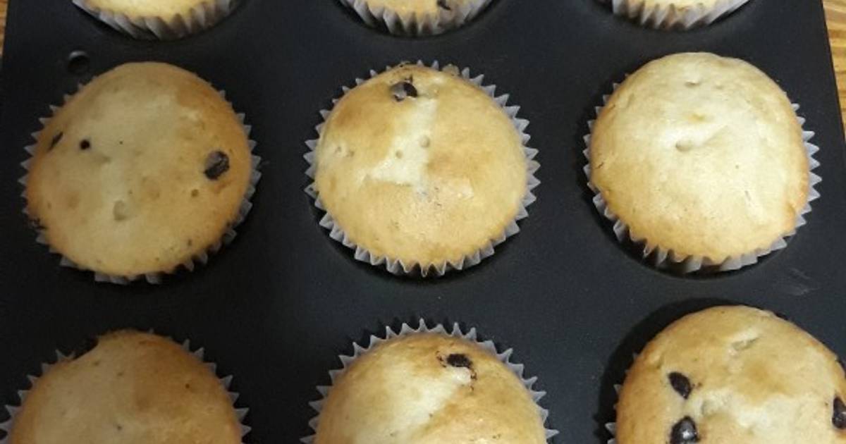 Muffins de vainilla con chips de chocolate Receta de Viviana Mobrici