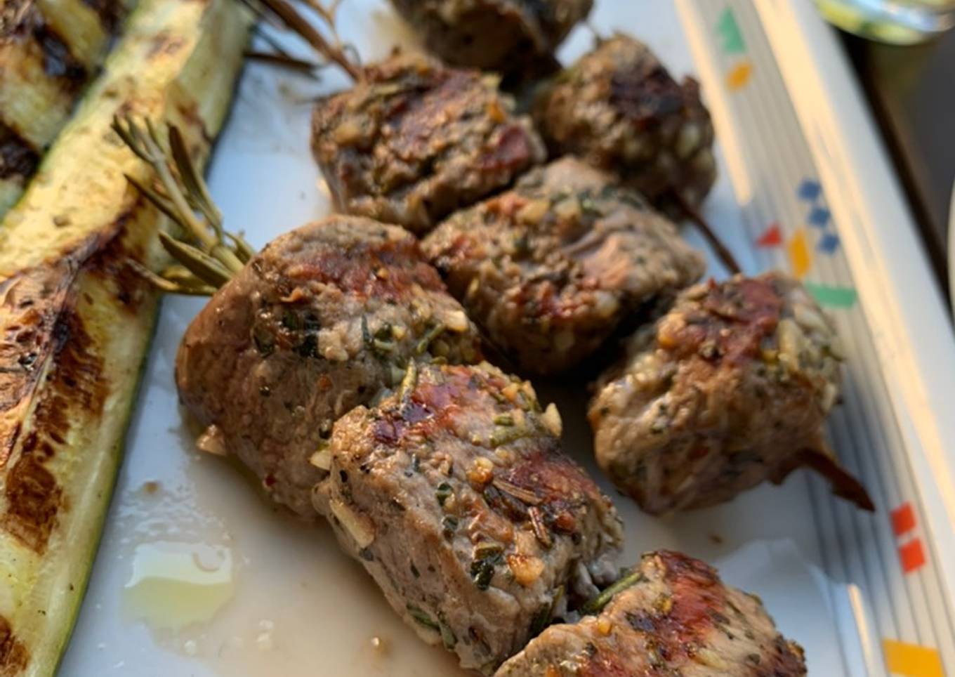 Grilled lamb snacks