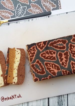 Foto resep Cake Kukus Cokelat Moka Batik