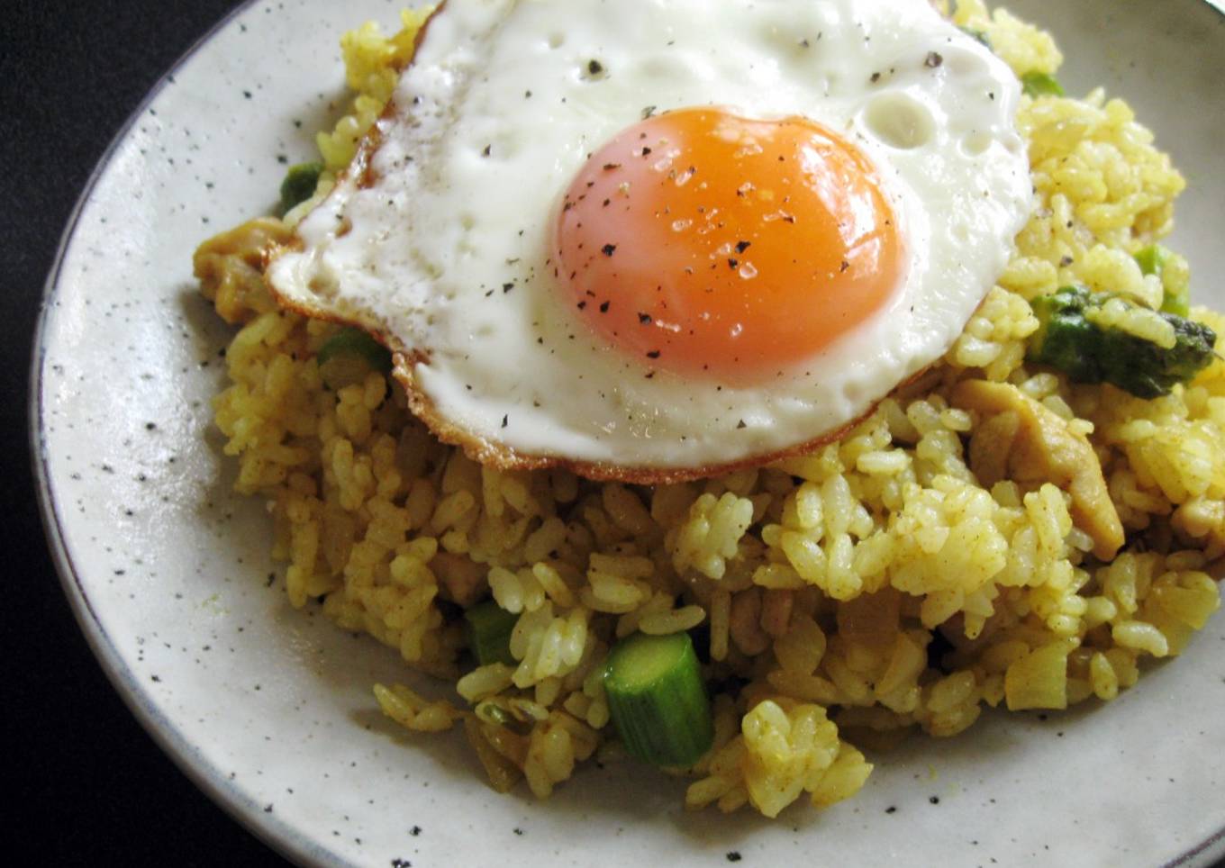 Curry Flavoured Asparagus Mazegohan