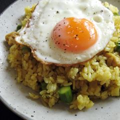 A picture of Curry Flavoured Asparagus Mazegohan.
