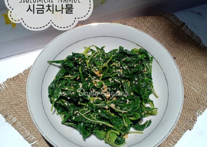 Bagaimana Membuat Salad Bayam Korea : Sigeumchi-namul (시금치나물) yang Lezat Sekali