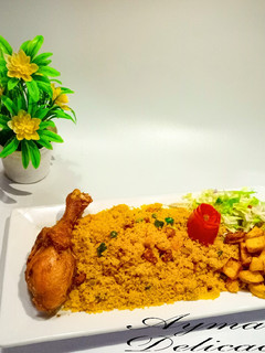 A picture of Jollof cous cous.