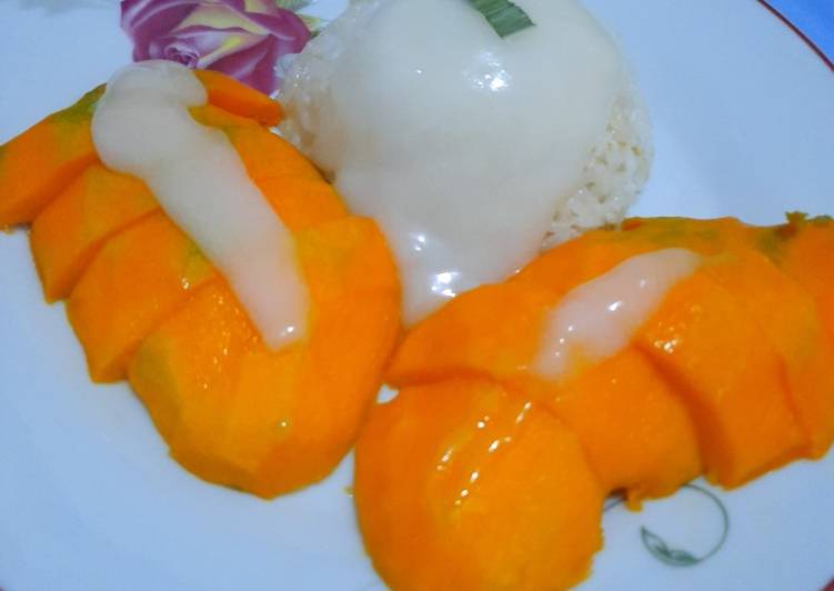 Cara Gampang meracik 4. MANGO STICKY RICE Anti Gagal