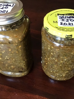 A picture of California Farm Hot Green Pepper Sauce: Sambal Ijo.