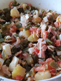 Una foto de Ensalada de judías verdes