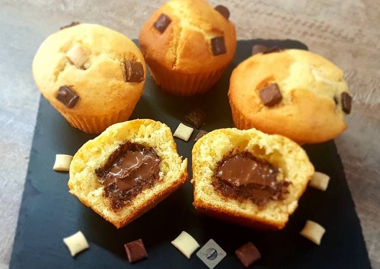 Le secret pour faire des recettes 🍫MUFFINS COEUR COULANT AU NUTELLA parfait