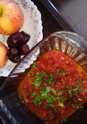 A picture of Kabab WID 🍅 chatni.