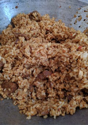 Foto resep Nasi goreng daging pedas