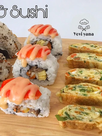Cara Gampang Menyiapkan Resep  Onigiri with beef grill &amp; sushi crab mayo with beef yang Enak, Lezat