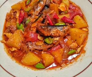 Resep Populer Sarden kentang pete pedas manis Enak Bergizi