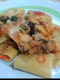 Paccheri con Cernia, Pomodorini, Capperi e Olive Nere